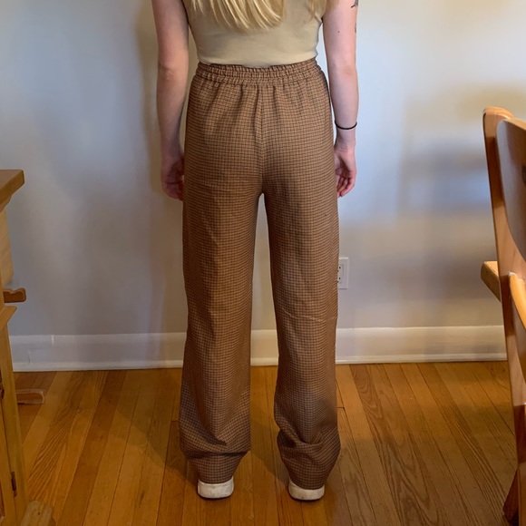 Plaid/Checkered Wide Leg Pants - Picture 5 of 5